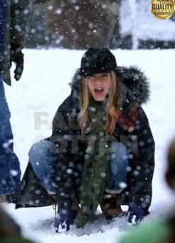 Marley and Me Jennifer Grogan Black Fur Coat