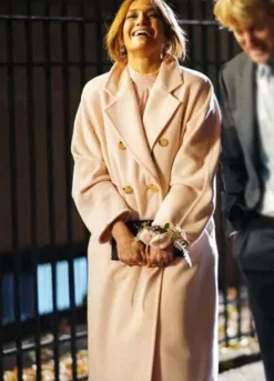 MARRY ME 2021 (KAT VALDEZ) JENNIFER LOPEZ WOOL WHITE COAT