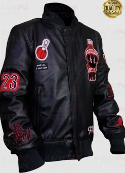 Marvin The Martin Air Jordan Bomber Leather Jacket