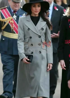 Meghan Markle Grey Trench Coat