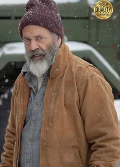 Mel Gibson Fatman Brown Cotton Jacket
