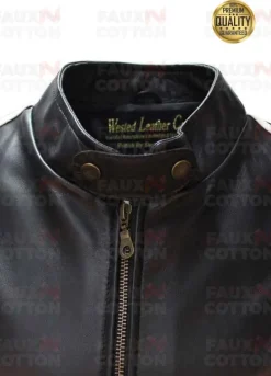 MEL GIBSON LETHAL WEAPON BLACK LEATHER JACKET
