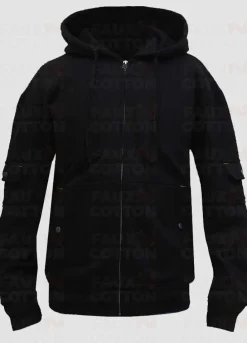 Men's Black Fleece Hoodie Jacket