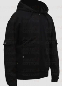 Men's Black Fleece Hoodie Jacket