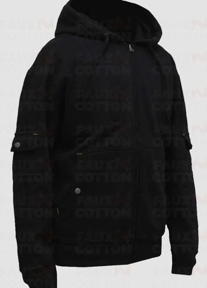 Men's Black Fleece Hoodie Jacket