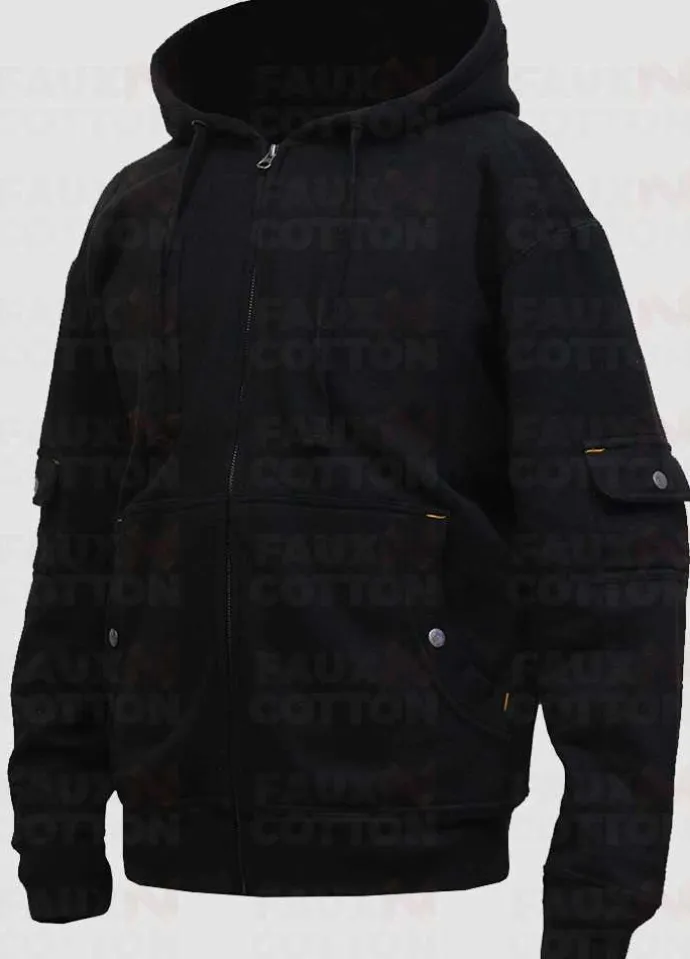 Men's Black Fleece Hoodie Jacket