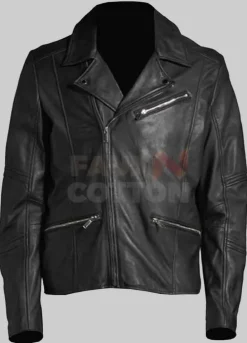 Men's Black Motorcycle Leather Jacket