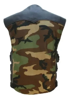 MEN'S CAMO MILITARY BIKER VEST