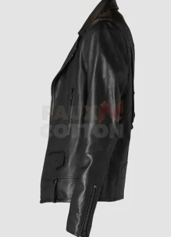 Men's Classic Black Motorcycle Leather Jacket