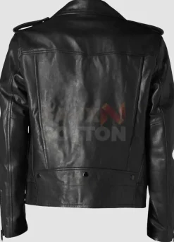 Men's Classic Black Motorcycle Leather Jacket