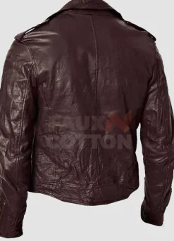 Men's Dark Brown Biker Leather Jacket