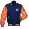 MEN'S HOUSTON ASTROS LETTERMAN BLUE AND ORANGE JACKET