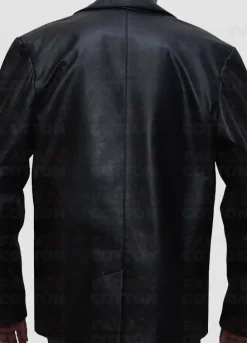 Men's Two Button Black sheepskin Blazer Jacket