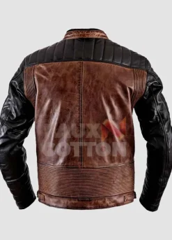 Men's Vintage Cafe Racer Leather Jacket