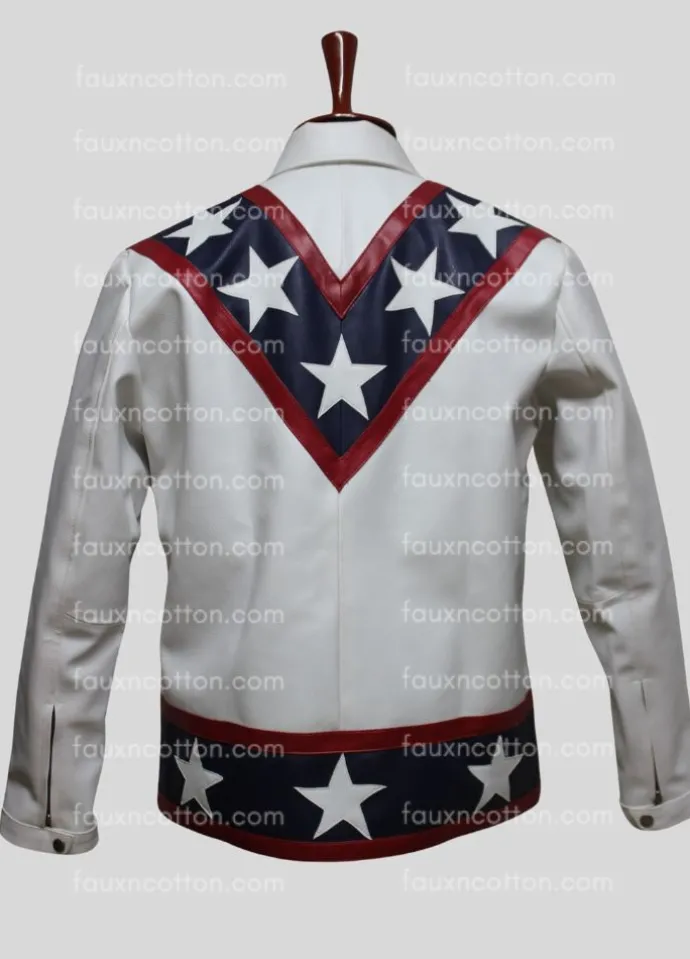 Mens Vintage Stunt Men (Evel Knievel) Biker Leather Jacket