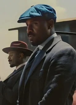 Michael B Jordan Sinners 2025 Elijah Grey Wool Coat