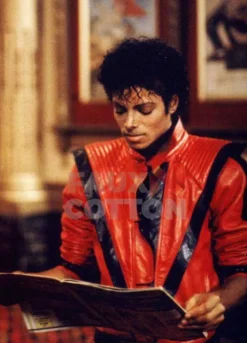 Michael Jackson Thriller Red Black Leather Jacket
