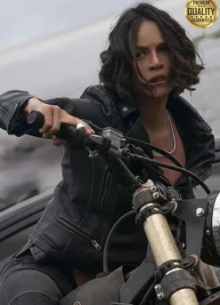 Michelle Rodriguez Fast And Furious 9 Letty Black Leather Jacket