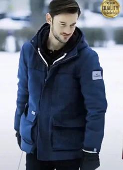 Midnight at the Magnolia Jack Russo Blue Cotton Jacket