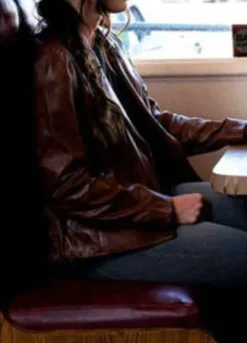 MIDNIGHT IN THE SWITCHGRASS (REBECCA) MEGAN FOX BROWN LEATHER JACKET