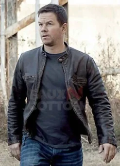 Mile 22 Mark Wahlberg Leather Jacket