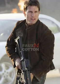 Mission Impossible 3 Tom Cruise  Brown Suede Jacket