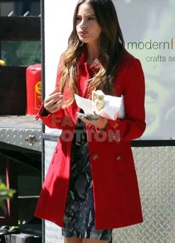 Modern Family Sofia Vergara Red Cotton Coat