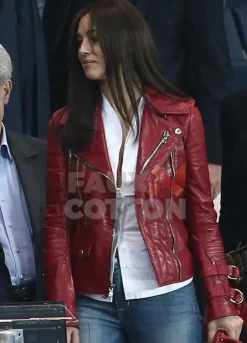 MONICA BELLUCCI RED BIKER JACKET