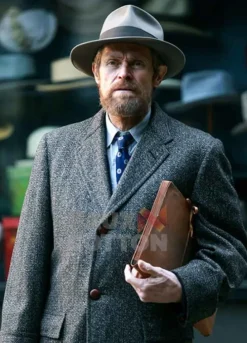 Motherless Brooklyn Willem Dafoe Grey Coat