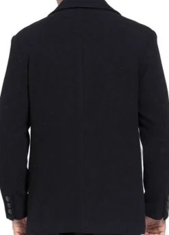 My Dad’s Christmas Date (David) Jeremy Piven Black Wool Coat