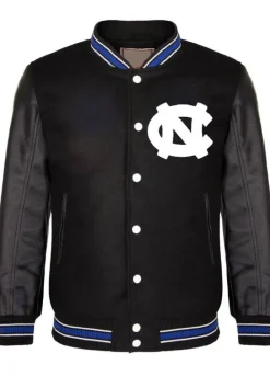 NORTH CAROLINA TAR HEELS BLACK LETTERMAN JACKET
