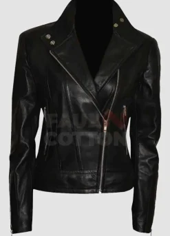 Olivia Dunham Fringe Biker Leather Jacket