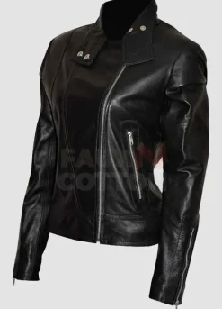 Olivia Dunham Fringe Biker Leather Jacket