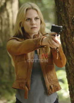 Once Upon a Time Emma Swan Brown Leather Jacket