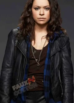 Orphan Black Tatiana Maslany (Sarah Manning) Black Leather Jacket