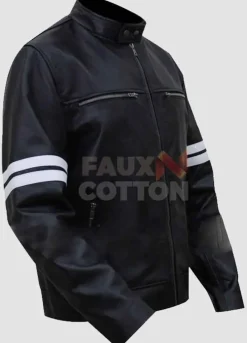 Paul Walker Black Biker Leather Jacket
