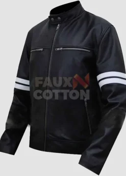 Paul Walker Black Biker Leather Jacket