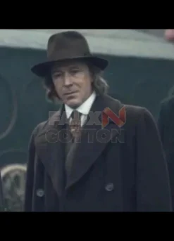 PEAKY BLINDERS AIDAN GILLEN (ABERAMA GOLD) BROWN WOOL COAT