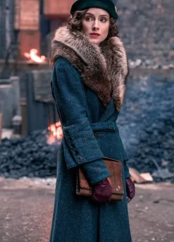Peaky Blinders Season 5 Ada Shelby Fur Collar Coat