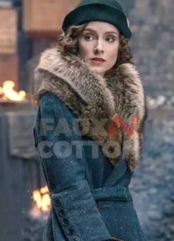 Peaky Blinders Season 5 Ada Shelby Fur Collar Coat