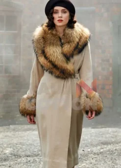 PEAKY BLINDERS SEASON 5 ADA SHELBY FUR COLLAR COAT