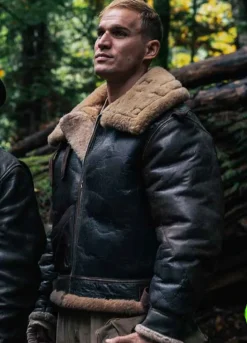 PROJECT BLUE BOOK SEASON 2 (ALEX) WILLEM VAN DER VEGT BLACK LEATHER JACKET