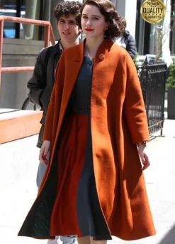 Rachel Brosnahan The Marvelous Mrs. Maisel Brown Coat