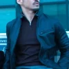 Reacher 2025 Brian Tee (Quinn) Black Leather Jacket