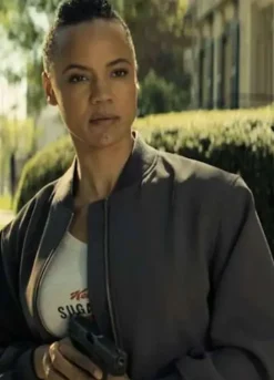 Reacher 2025 Frances Neagley (Maria Sten) Grey Bomber Jacket