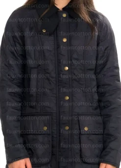 Reacher S03 Dominique Kohl (Mariah Robinson) Blue Quilted Jacket