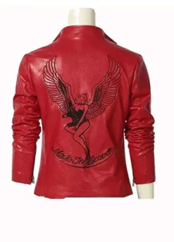 RESIDENT EVIL 2 STEPHANIE PANISELLO (CLAIRE REDFIELD) DARK RED LEATHER JACKET