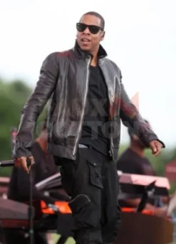 RICK OWENS JAY Z BLACK LEATHER JACKET