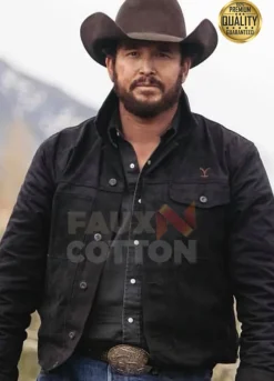 RIP WHEELER YELLOWSTONE (COLE HAUSER) BLACK COTTON JACKET