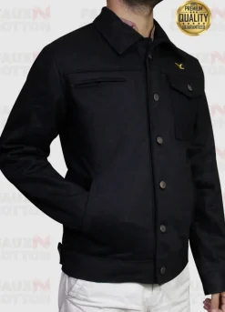 RIP WHEELER YELLOWSTONE (COLE HAUSER) BLACK COTTON JACKET